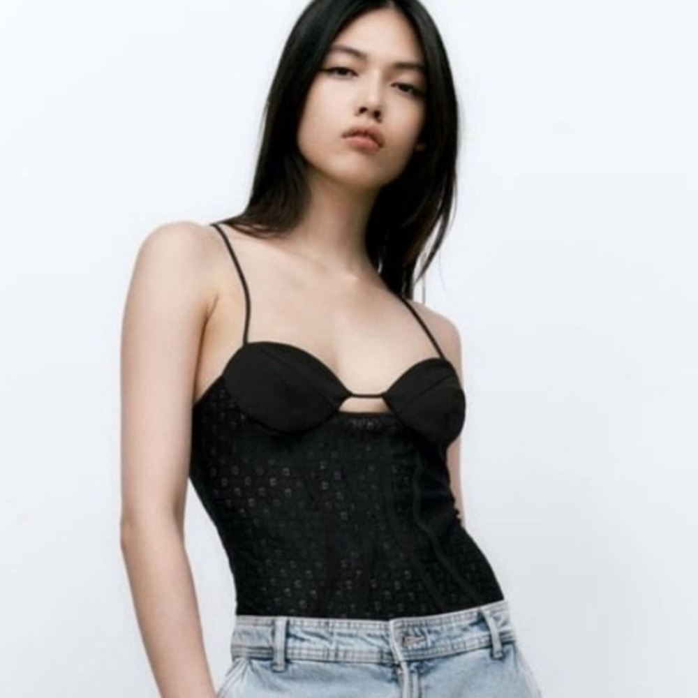 Zara Lace Corset Thong Bodysuit